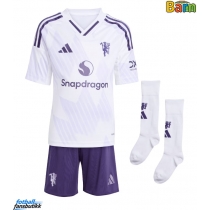 Manchester United Bryan Mbeumo #19 Bortedraktsett Barn 2025-26 Kortermet (+ Korte bukser)